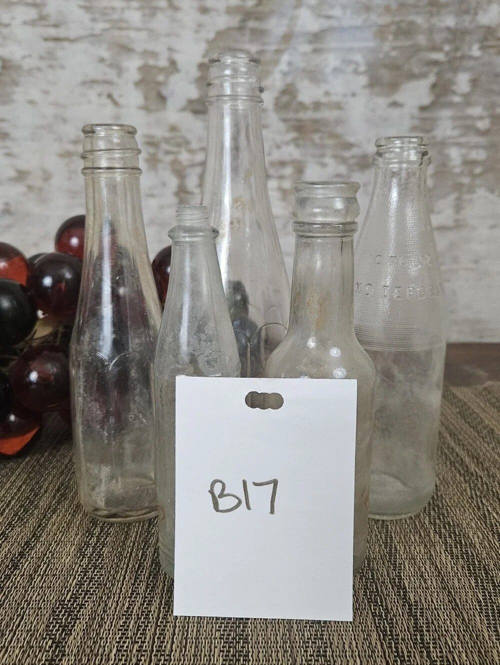 Vintage Glass Jars Found Object Nevada Mining VTG Decor Heinz Anchor